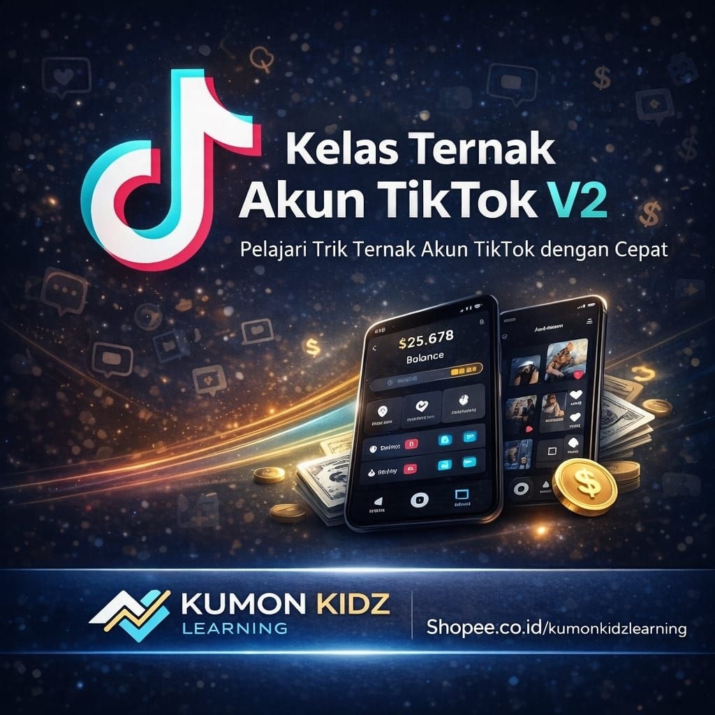 ( New Update ) Kelas Ternak Akun Tiktok V2 - Akun Jutaan FoIIowers dan Likers Dapatkan Penghasilan T