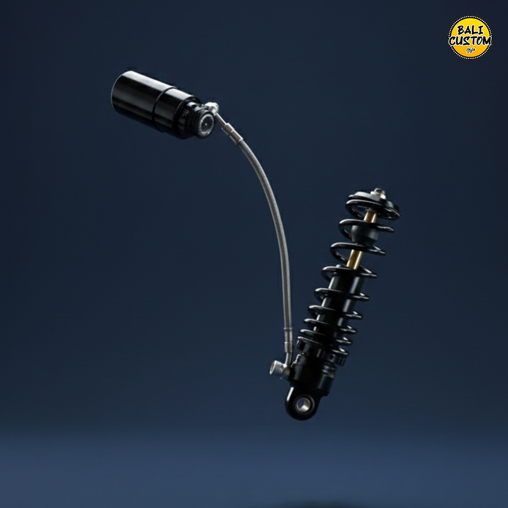 Shock Copy Ohlins Premium Tabung Pisah Full Black Vespa Matic Sprint,Primavera,Lx,S125