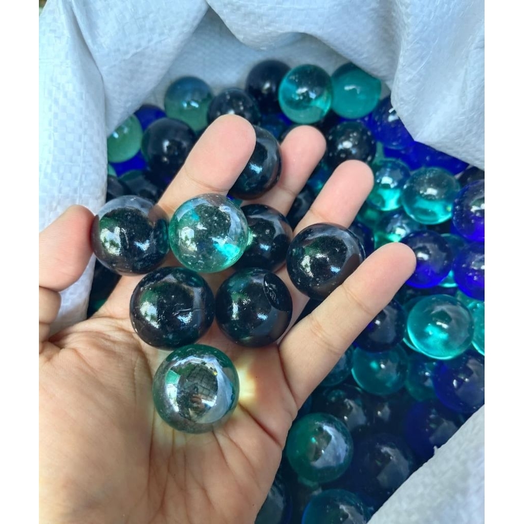 10 BIJI MAINAN NEKER JUMBO uk 25mm / NEKER METALIK JUMBO / NEKER KRAMIK JUMBO / NEKER BLIMBING JUMBO