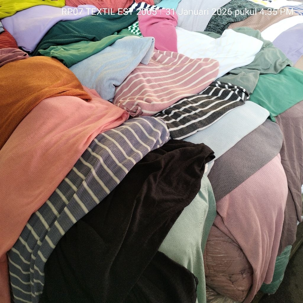 HARGA/0,5 M | KAIN KAOS WAFFLE UNIQLO | KAIN SALUR STRIPE | BAHAN MANGO KNIT PREMIUM | BAHAN WAFFLE