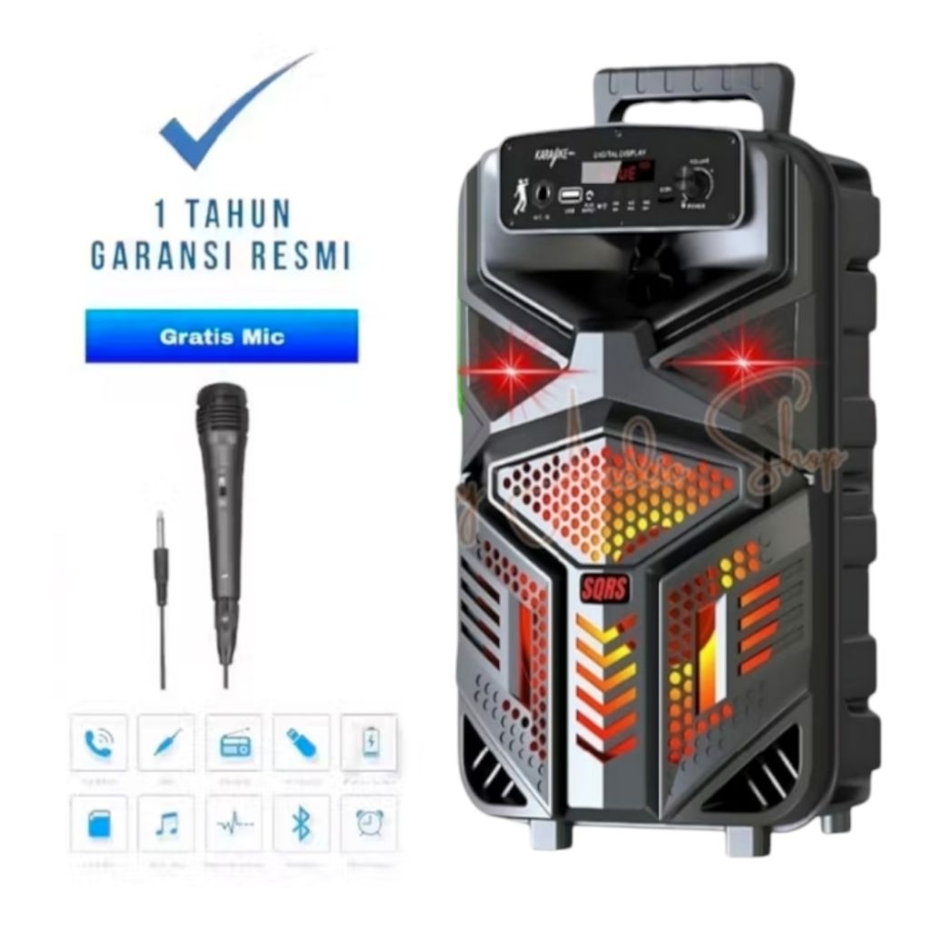Speaker Kimiso Qs 7801- Bluetooth Karaoke / Salon Aktif Kimiso Qs 7801 8''inch / Brain Power Qs-7801