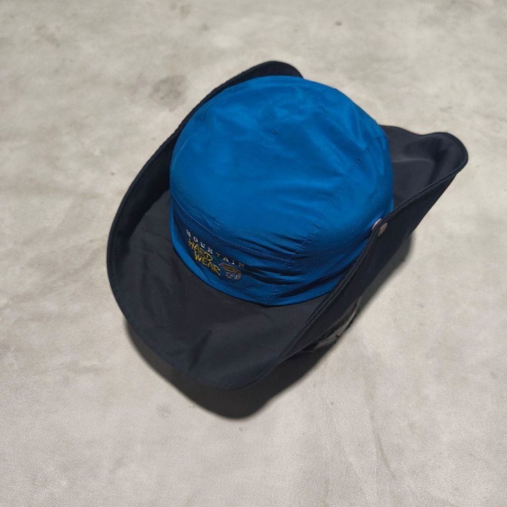 Topi rimba outdoor hiking gunung mhw goretex gtx biru