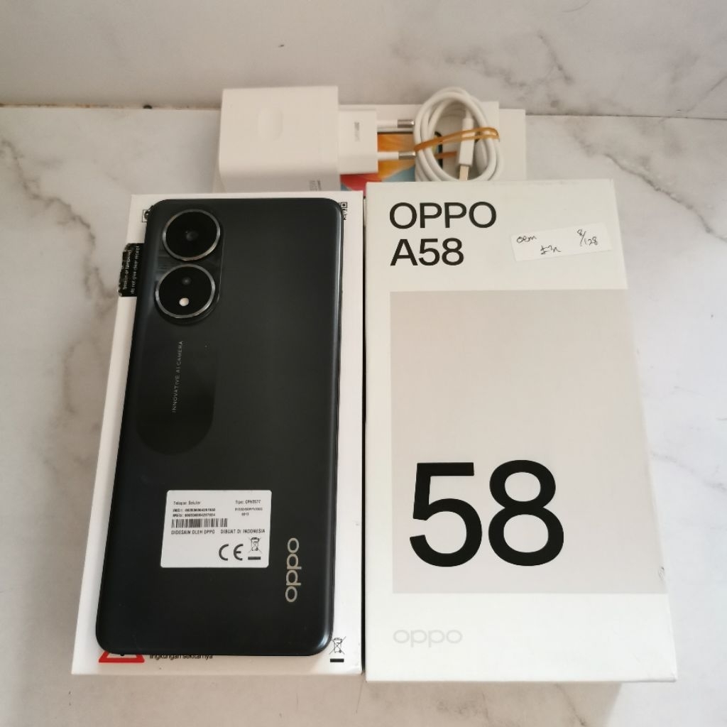 Oppo A58 ram 8GB 128GB Bekas - Fullset Resmi second
