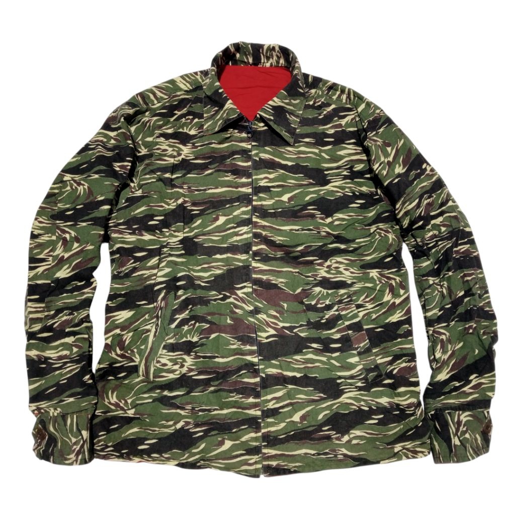 TIGER STRIPES Reversible Work Office Canvas Military Jacket