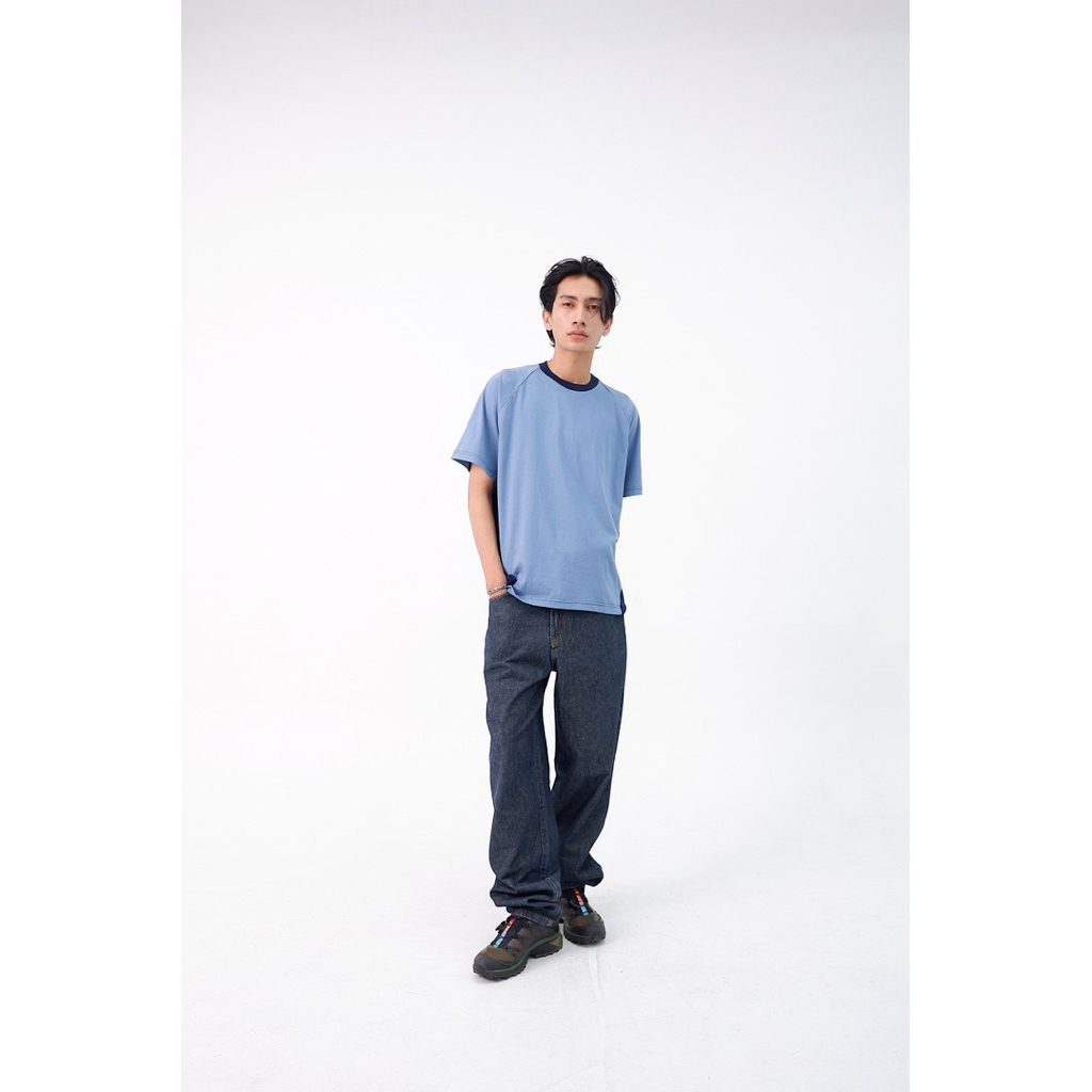 PINE BASIC TEE / The Two-Tone Series BLUE