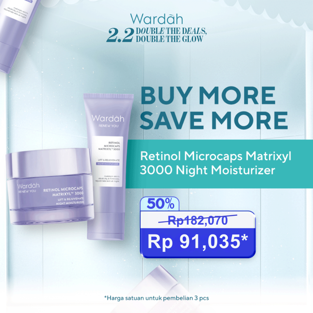 WARDAH Renew You Retinol Microcaps Matrixyl 3000 Lift & Rejuvenate Night Moisturizer - Skincare