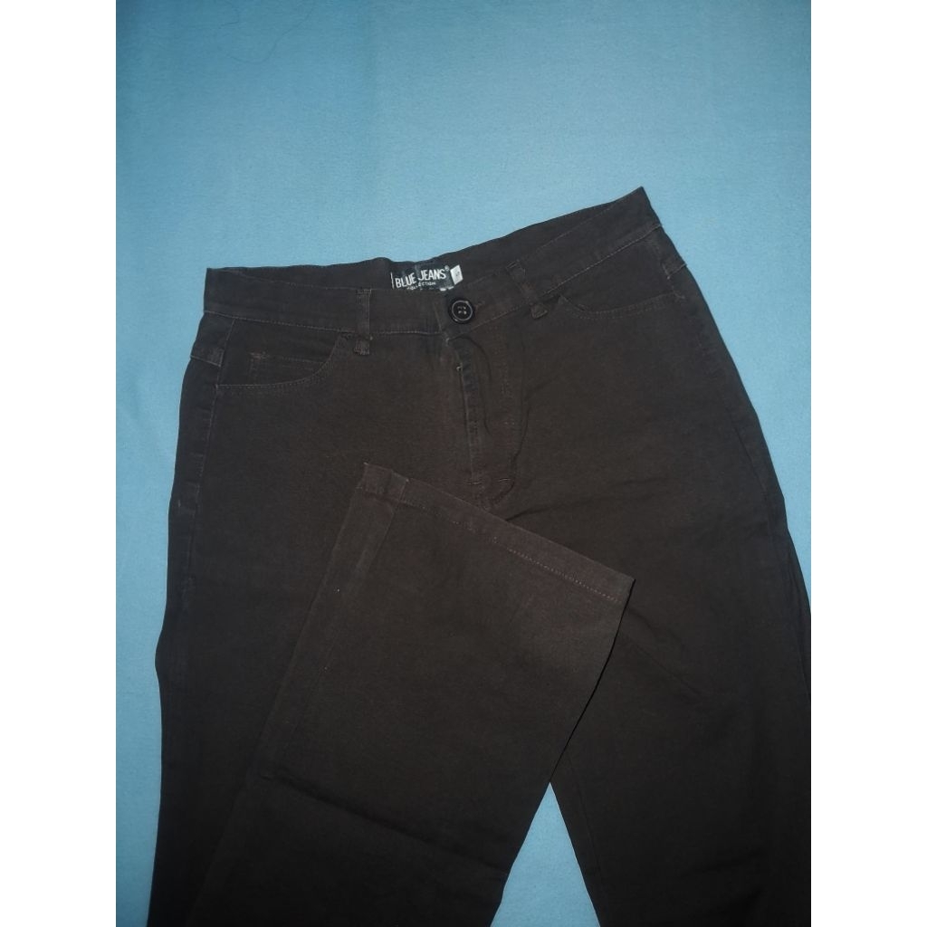 Preloved Celana Jeans Bootcut Washed Brown - Flare Jeans Vintage Look