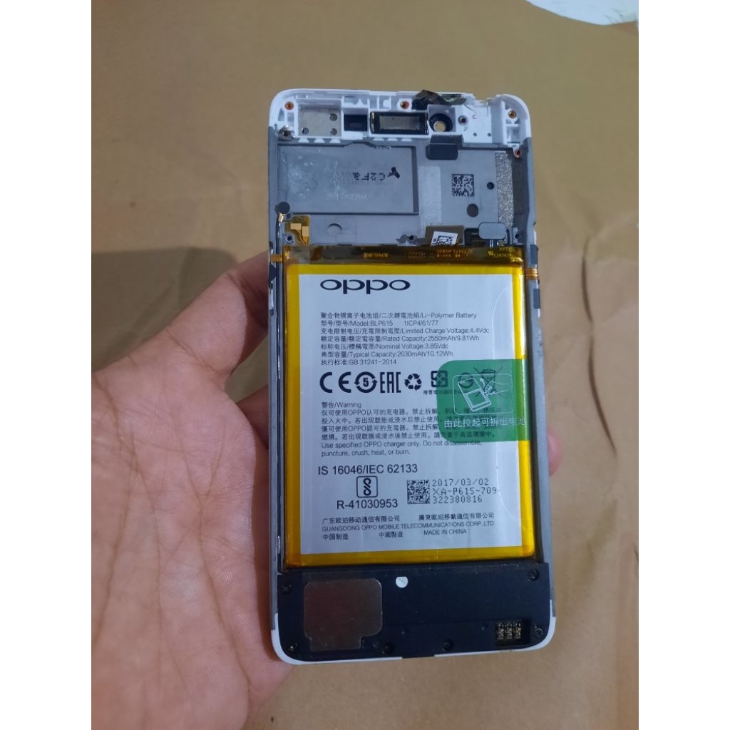 Lcd oppo a37 ori copotan bonus batrai
