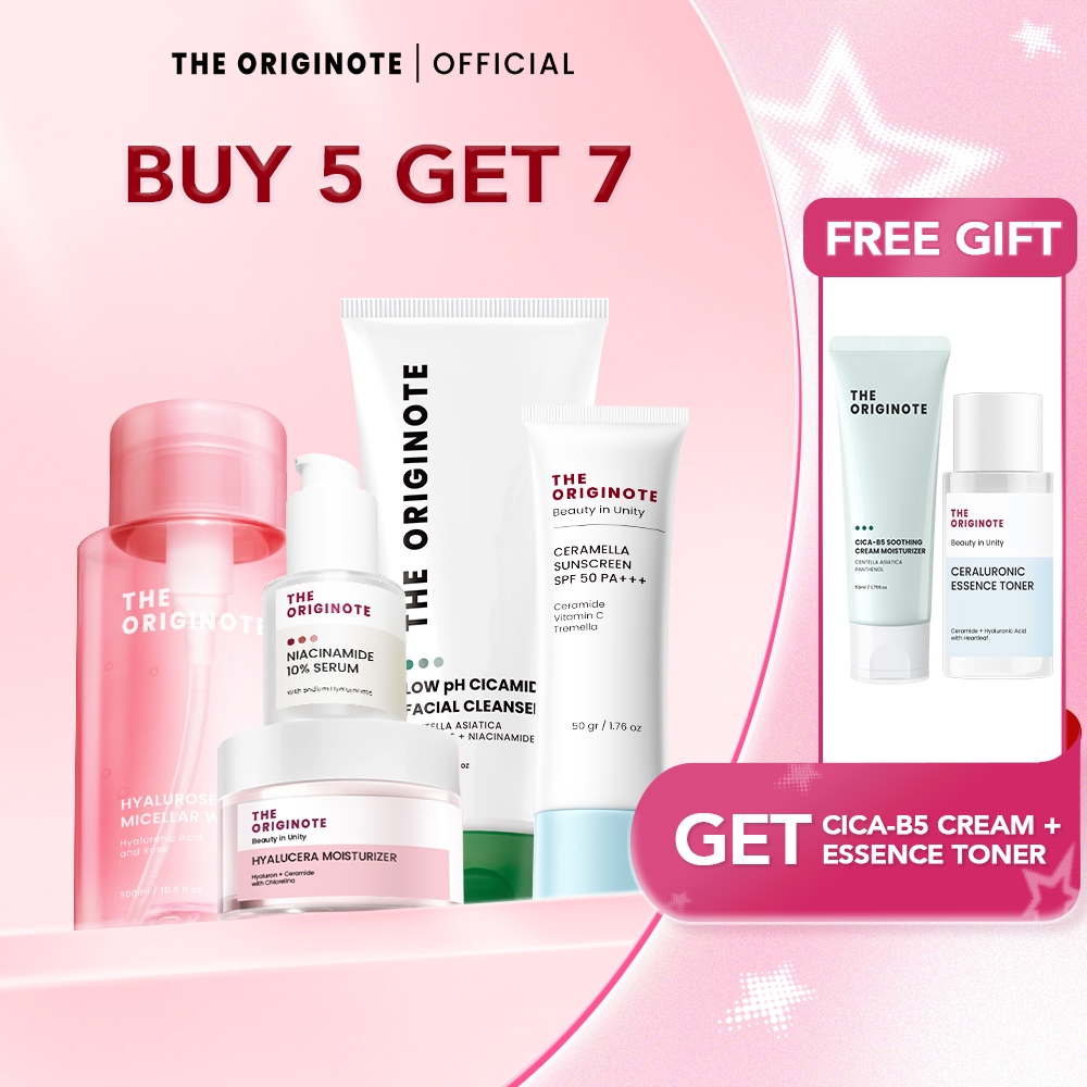 [B5G7] The Originote Special Bundle 5in1 | Skincare Set Micellar Water Facial Wash Moisturizer Sunsc