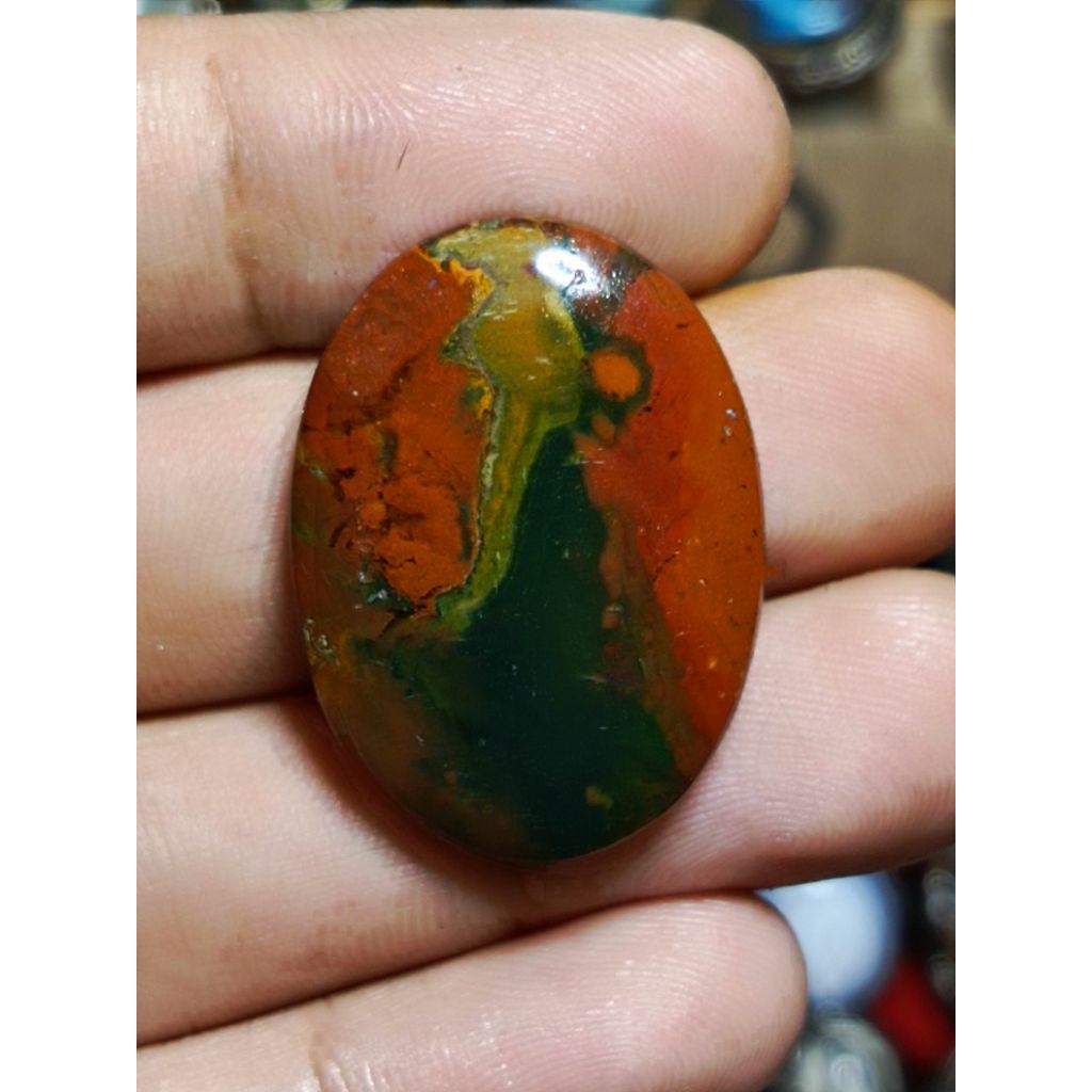 Batu akik jamal ati ayam motif sosok TopHQ