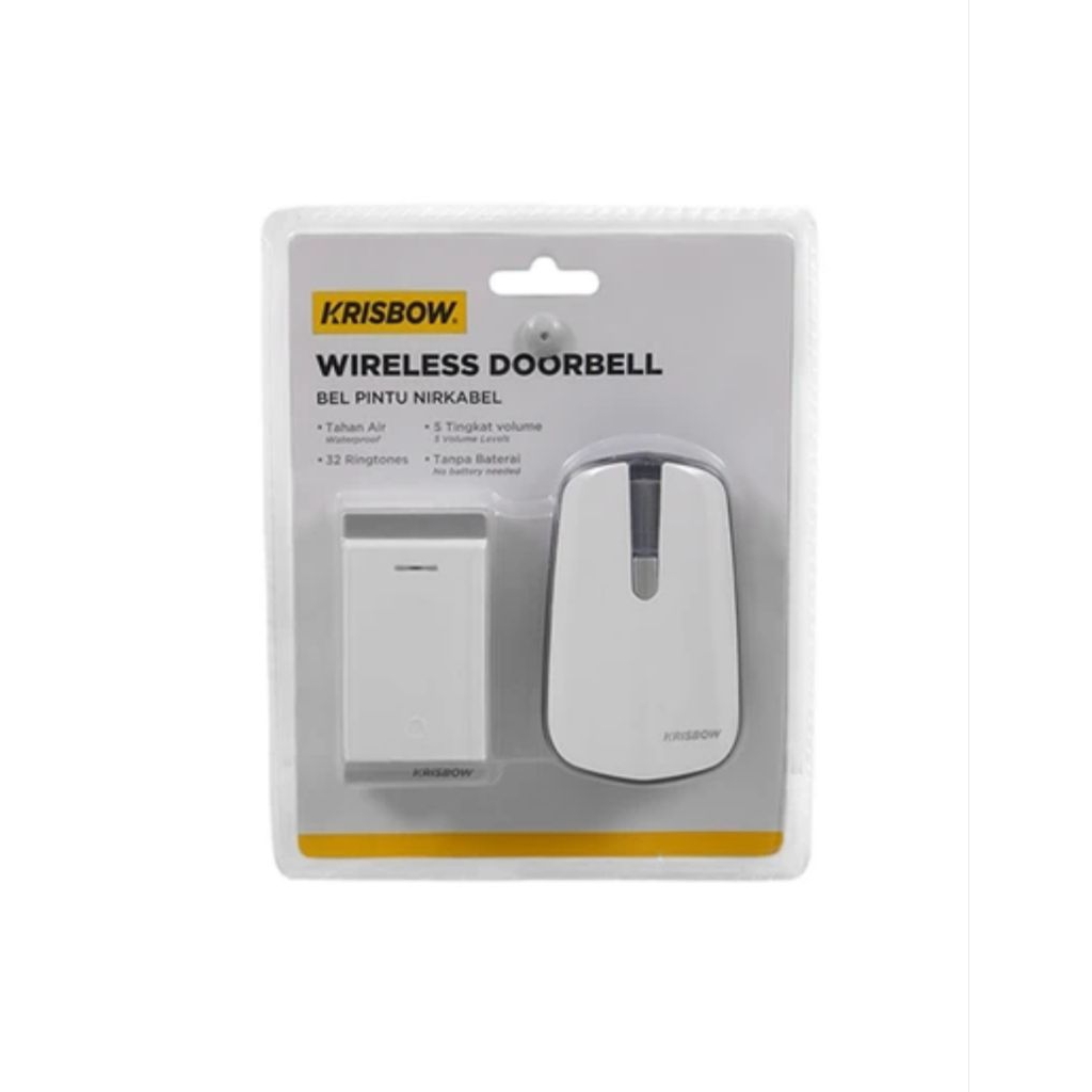 Krisbow Bel Pintu Wireless One Bell 581p - Putih.
