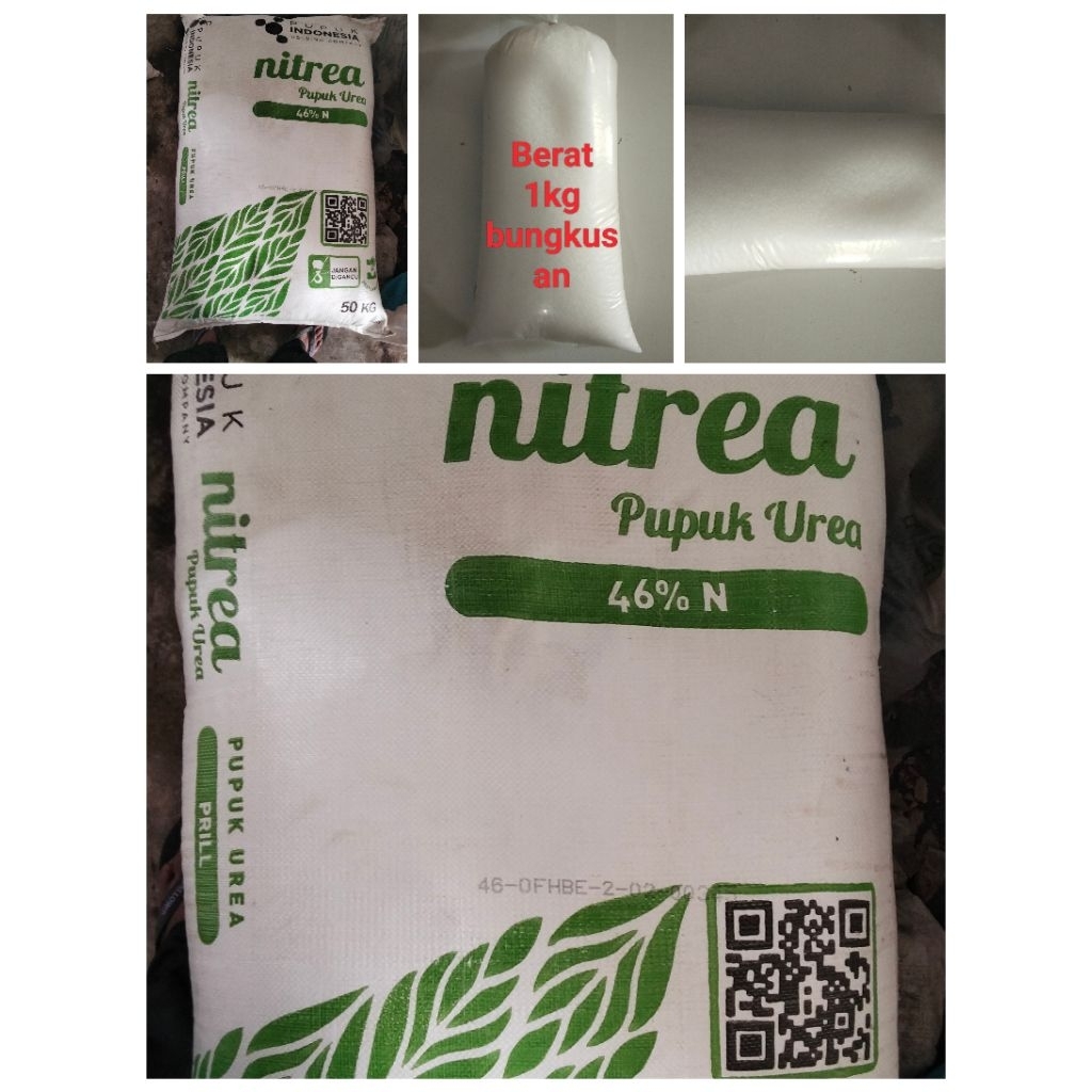 nitrea pupuk urea 46% N penyubur daun lebih hijo bagus tanaman  1kg