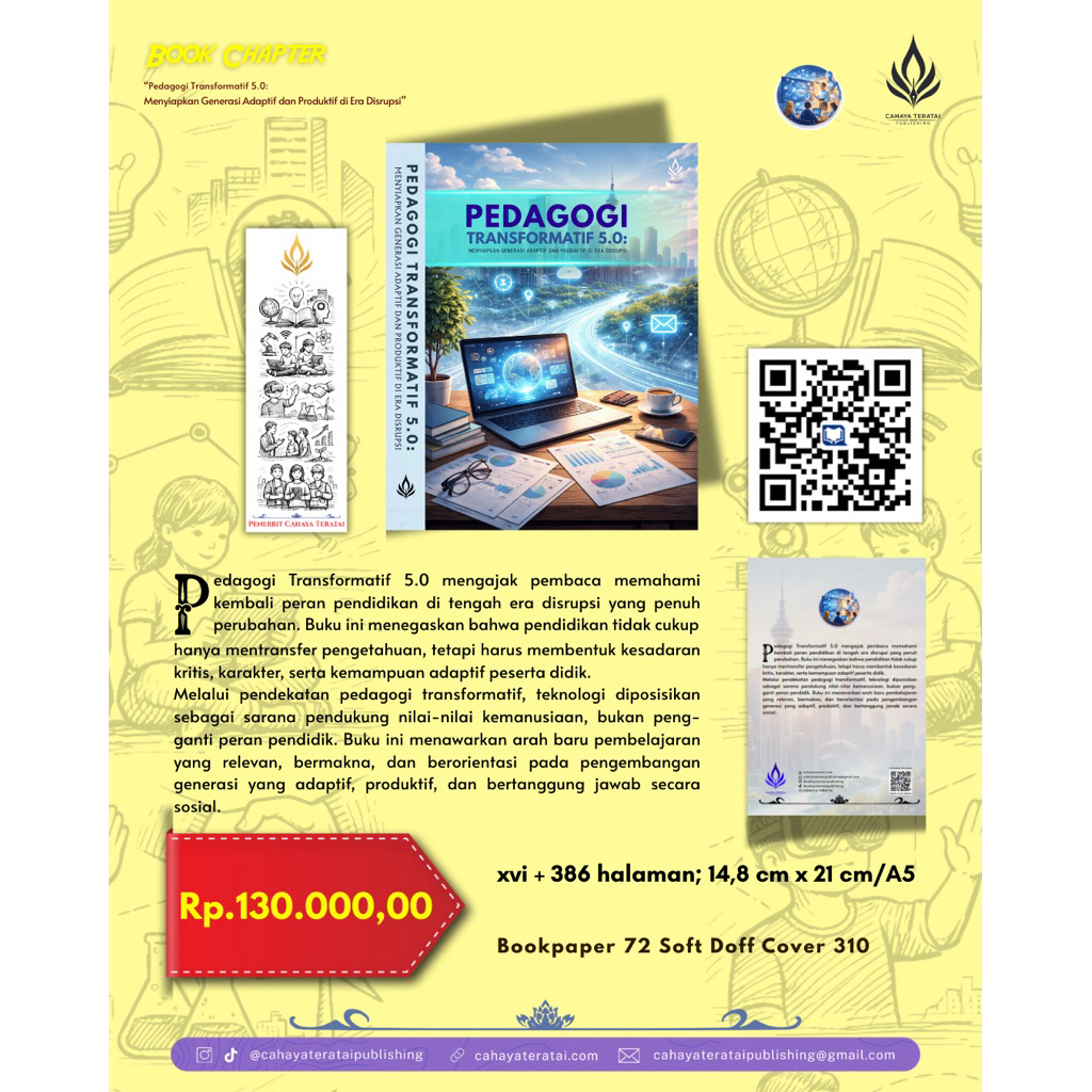 BOOK CHAPTER TERBARU Pedagogi Transformatif 5.0 Menyiapkan Generasi Adaptif dan Produktif di Era Dis