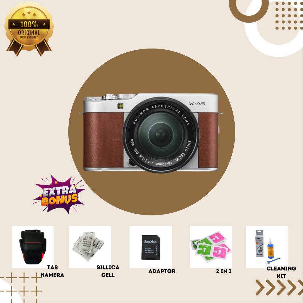 [KAMERA MIRRORLESS] FUJIFILM XA5 BROWN MULUS SECOND BERGARANSI ORIGINAL