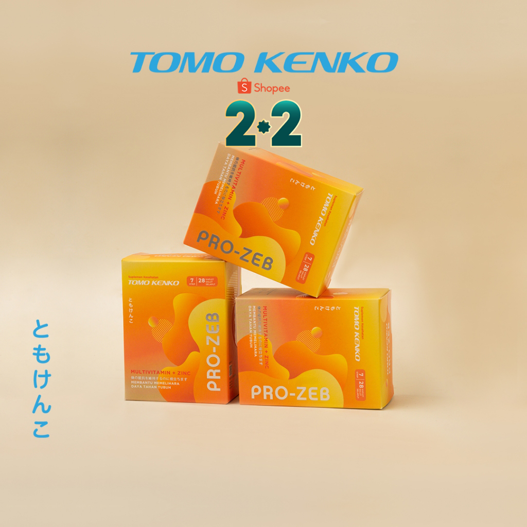 Tomo Kenko Multivitamin Pro-ZEB Tomo Kenko | Vitamin B Kompleks | Vitamin Otak | Vitamin Sendi | Kes
