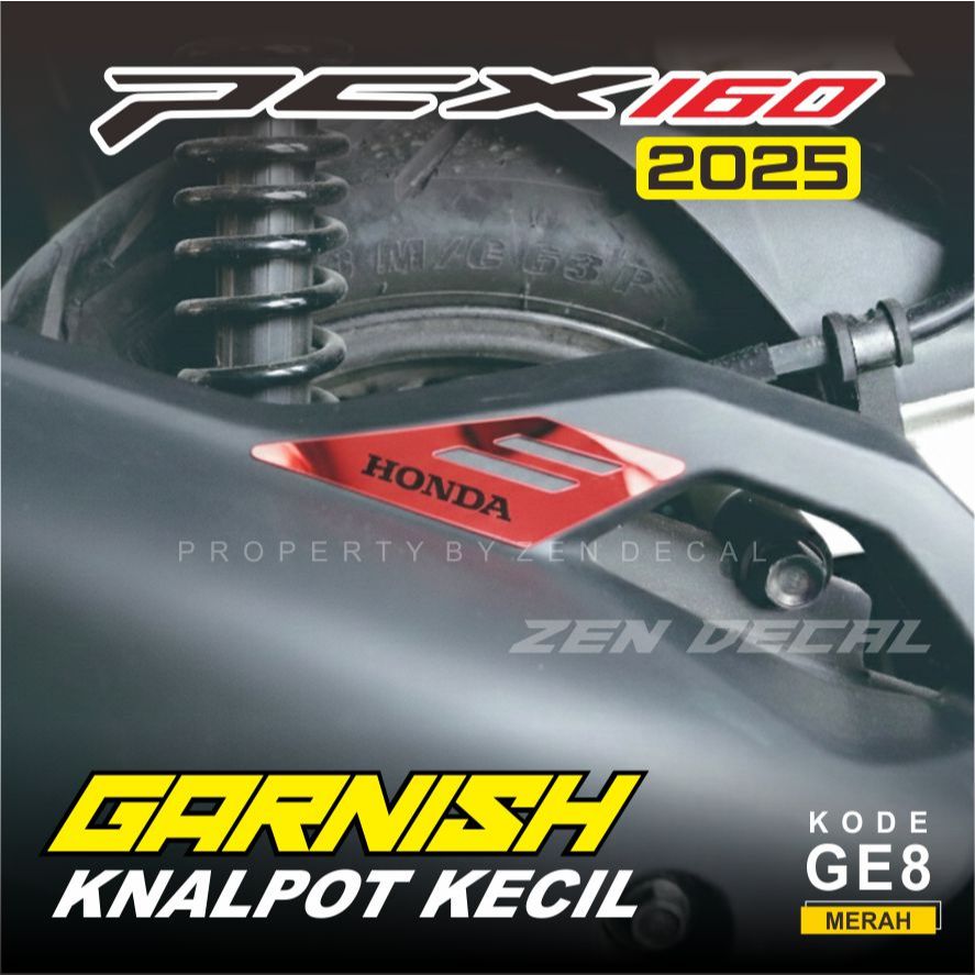 GARNISH KNALPOT PCX 2025, AKSESORIS HONDA PCX 2026