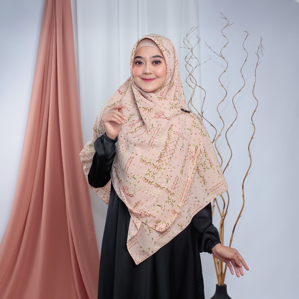 Hijab segiempat jumbo wolfis premium  motif adem & syari uk 150x150 by honi hijab