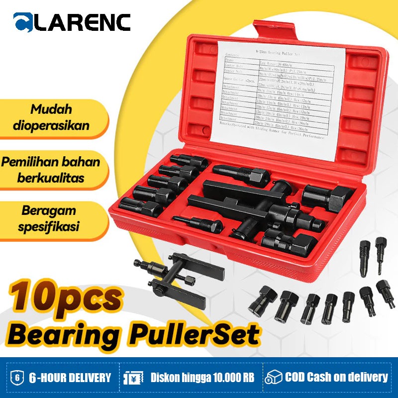 10pcs/ Tracker bearing Puller Set Treker Pencabut Bearing Set Treker Cabut Bearing Dalam Treker Pemb