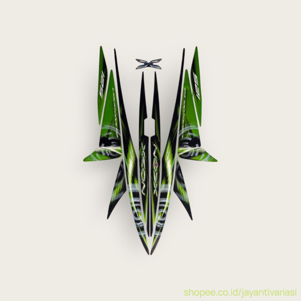 Striping Yamaha Xeon 2012 Karbu | Stiker Body Full Set | Hitam Merah Biru Hijau