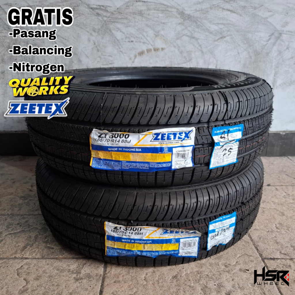 BAN MOBIL 185/70 R14 ZEETEX ZT3000 TUBLLES - BAN STANDAR AVANZA XENIA 185 70 R14