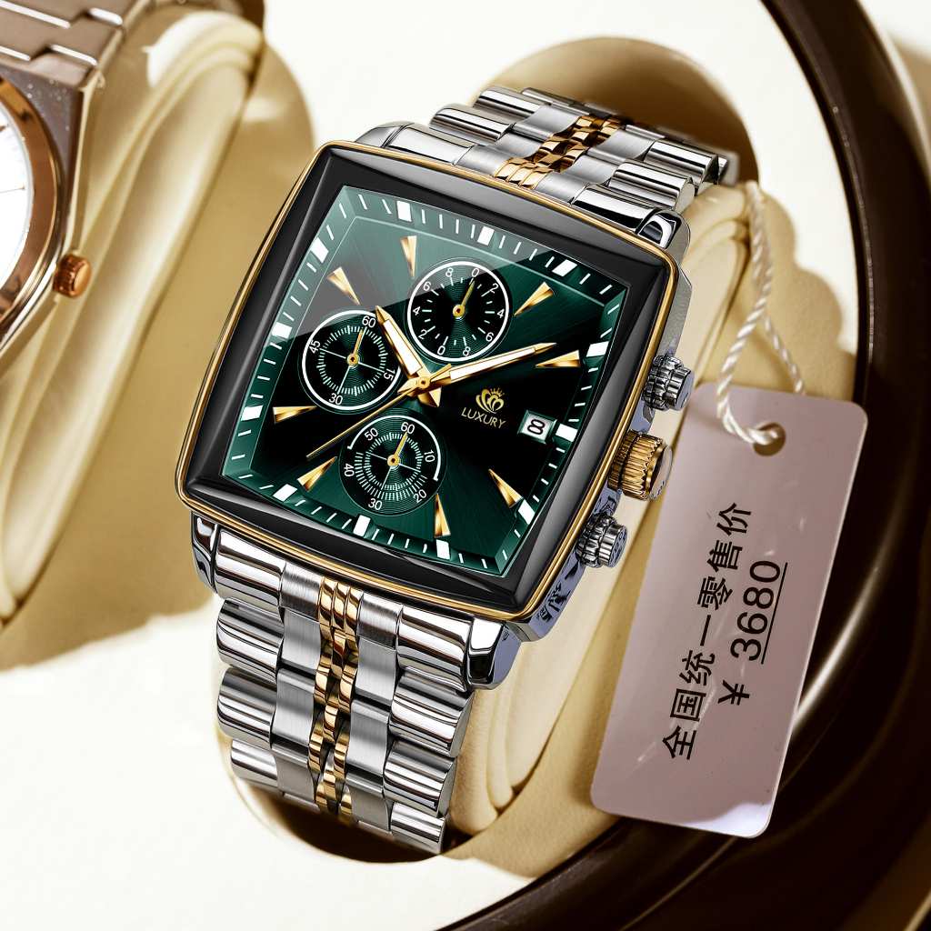 Jam Tangan Pria Original Anti Air Tahan Led Sport Analog Stainless Steel Watch Men