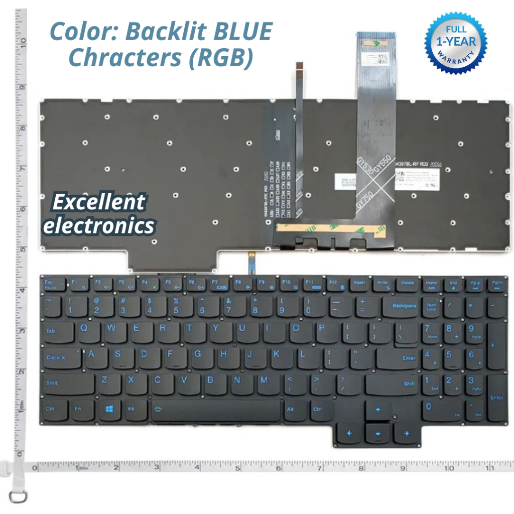Keyboard Lenovo IdeaPad Gaming 3-15ACH6, Keyboard Lenovo Ideapad Gaming 3-15ARH05 Backlit BLUE Chrac