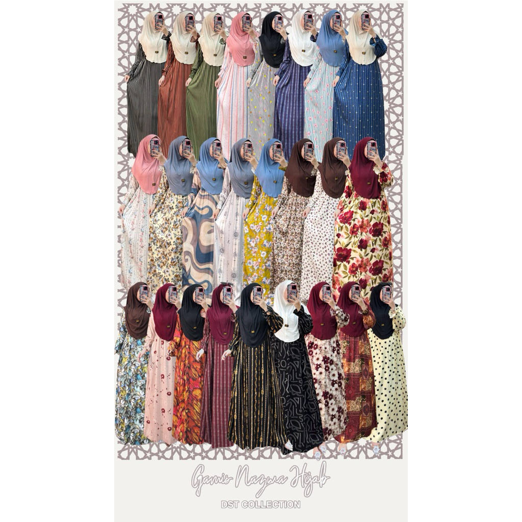 Gamis Nazwa set hijab by dst / Gamis Rhania by dst