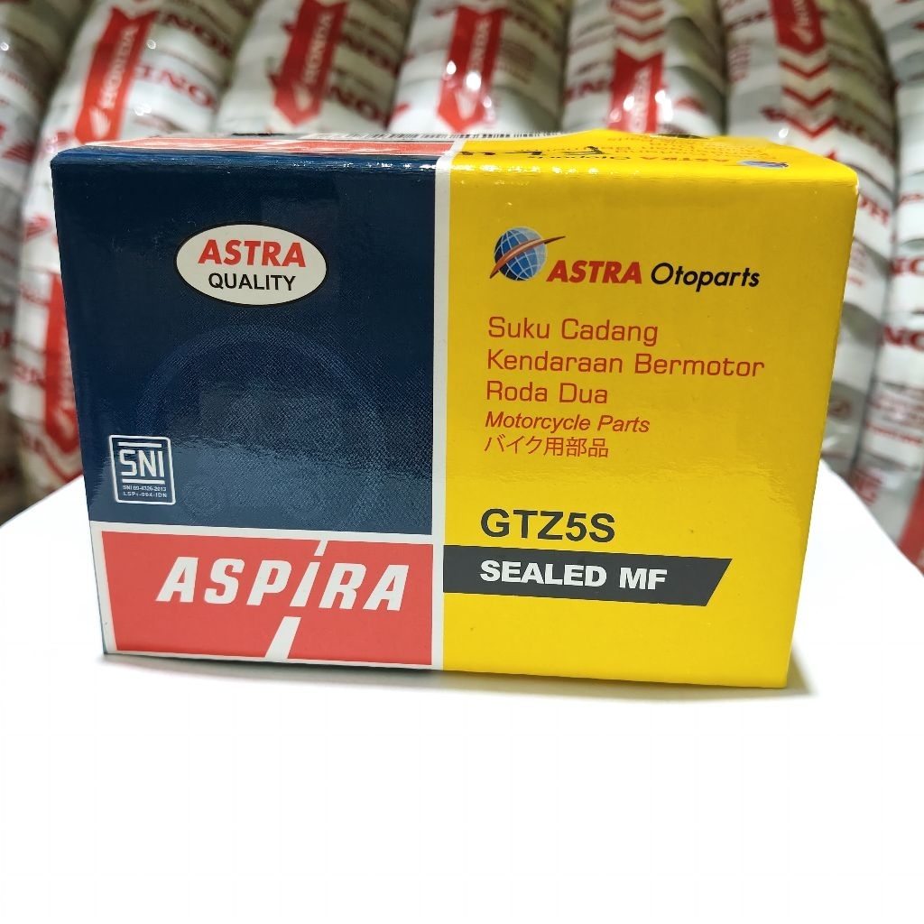 Aki Motor Aspira GTZ5S Cocok Untuk Motor Beat Vario 110 Verza Karisma Kualitas Original