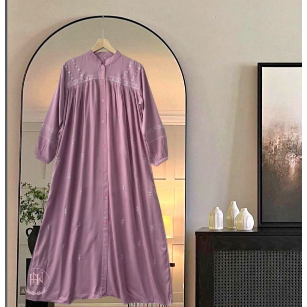 Azka Gamis Muslim Wanita Long Dress Bordir
