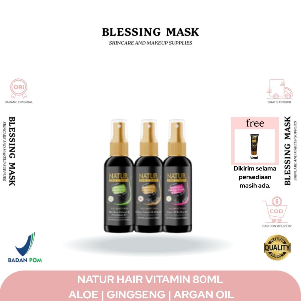 Natur Hair Vitamin Ginseng | Olive Oil -  80mL