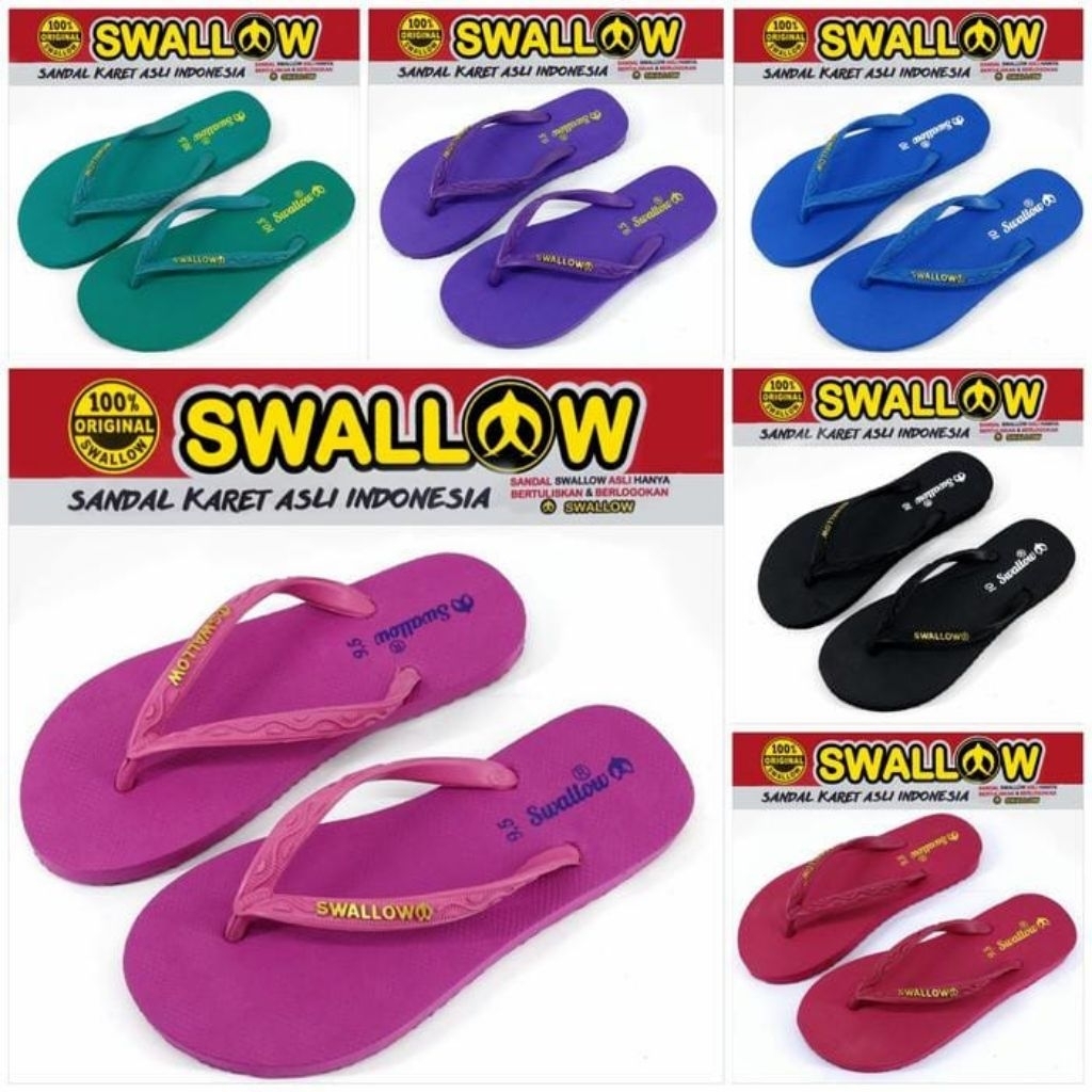 SANDAL CEWE SWALLOW NICE GR WARNA KIYOWO 6 PASANG