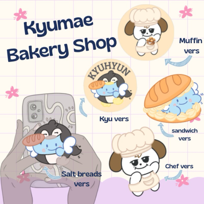SUPER JUNIOR KYUHYUN - GRIPTOK POP SOCKET PHONE SOCKET KYUMAE BAKERY SHOP SPECIAL BIRTHDAY EDITION