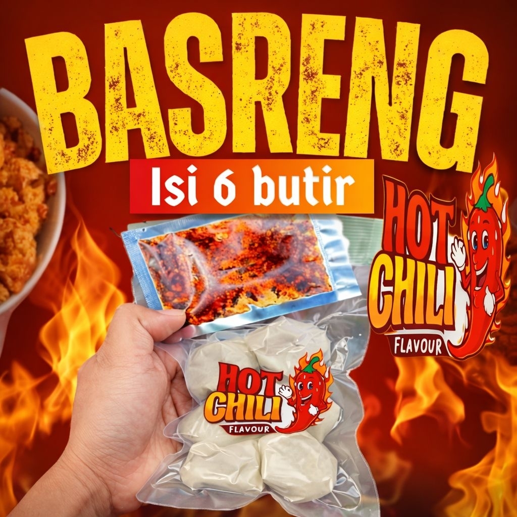 Basreng isi 6 butir viral jajanan anak muda