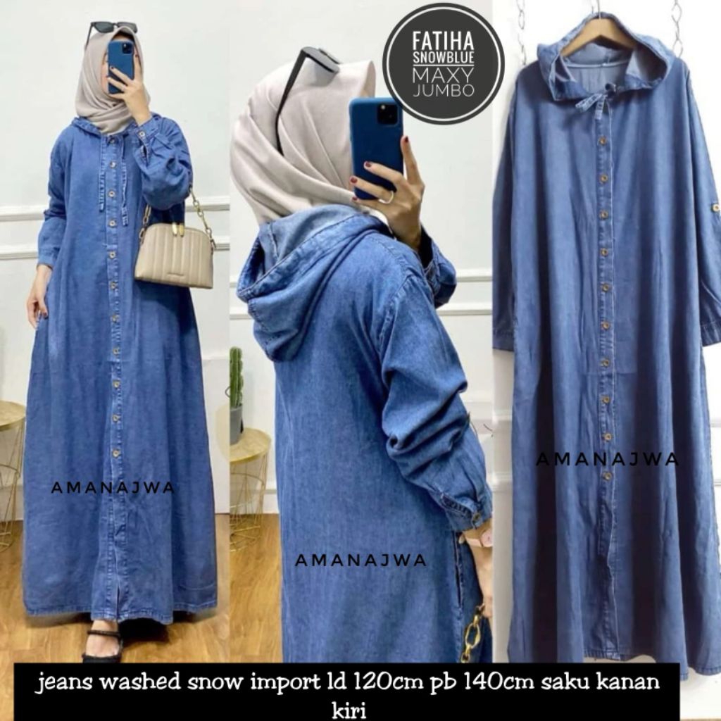 FATIHA JUMBO HOODIE / GAMIS HOODIE JUMBO / GAMISE JEANS / AMA NAJWA
