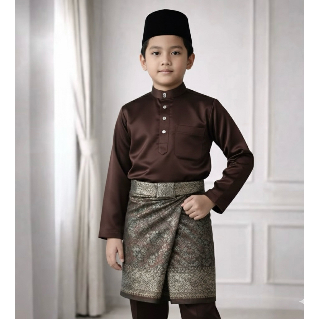 SETELAN Baju Anak Melayu Pria Teluk Belanga