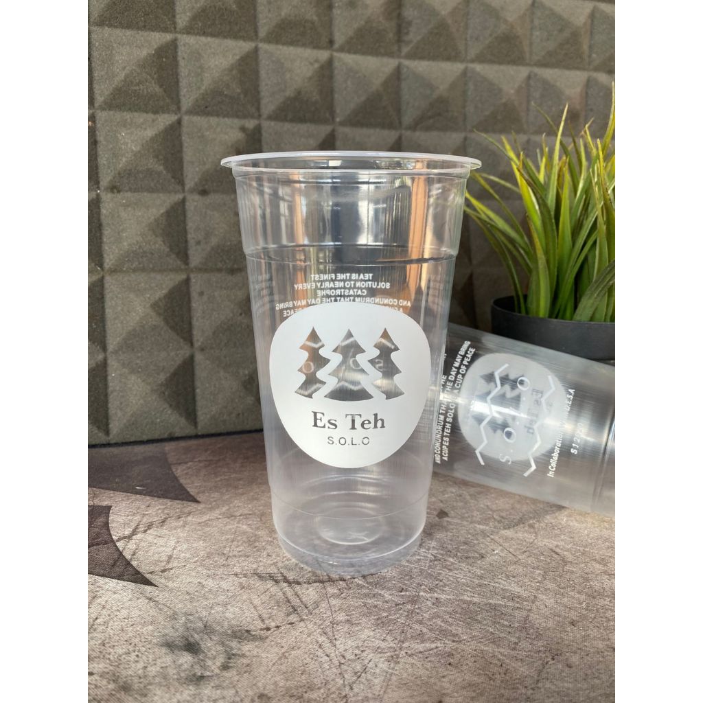 Cup plastik motif starindo 22 oz//gelas plastik motif es teh solo merk starindo 22 oz