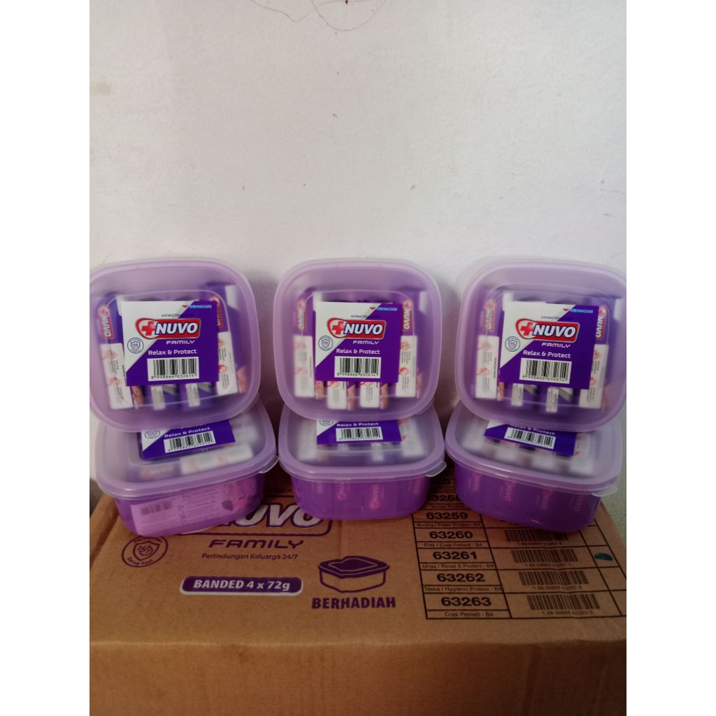 SABUN BATANG NUVO UNGU ISI 4 PCS 72gr
