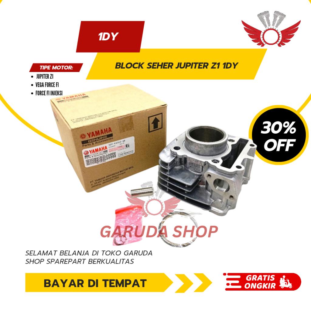 1DY BLOCK SEHER KOMPLIT + PISTON KIT JUPITER Z1 / VEGA FORCE FI / FORCE FI / BLOK / CYLINDER