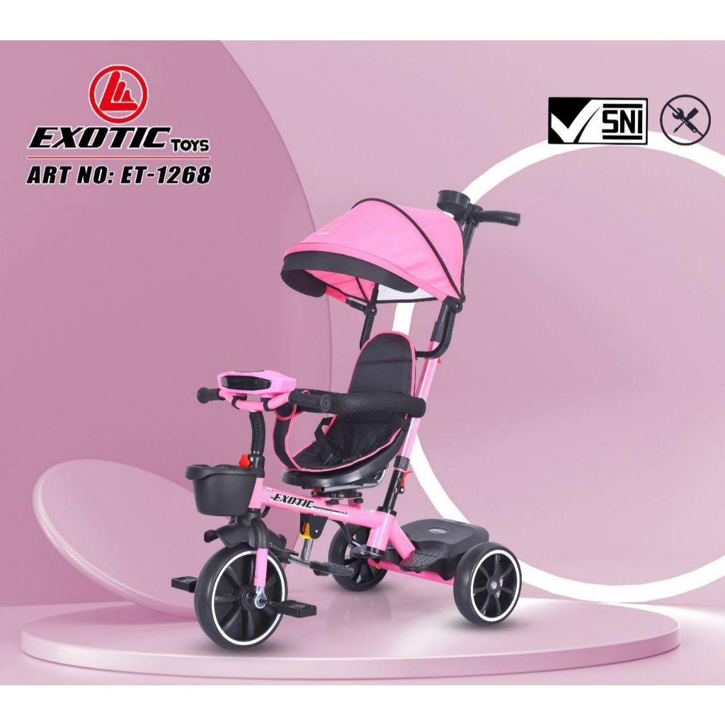 SEPEDA ANAK RODA TIGA 3 TRICYCLE EXOTIC ET 1263 , ET 1262 , ET 1267 , ET 1268 , ET 1269 , ET 1261 1 