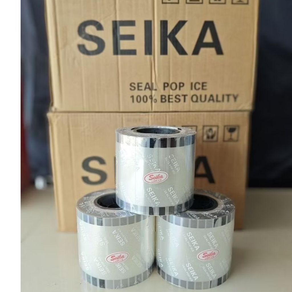 Seika Plastik Sealer Besar Bening dan Motif Cup Minuman | Plastik Cup Sealler isi ±1300