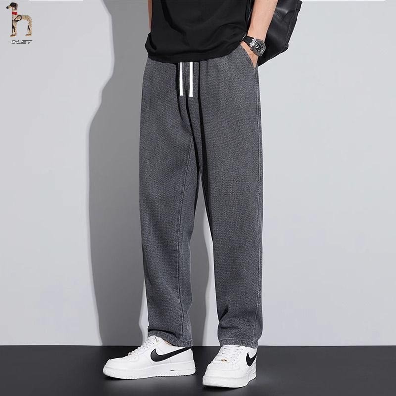 OLET Celana Jeans Pria Jeans Gombrong Celana Lurus Straight Baggy Pants Pola Langit Berbintang Nyama