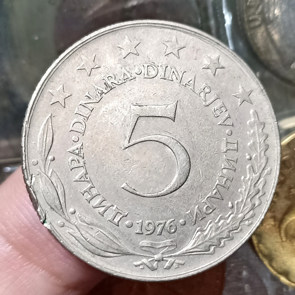 Koin Kuno Yugoslavia 5 Dinar Tahun 1976