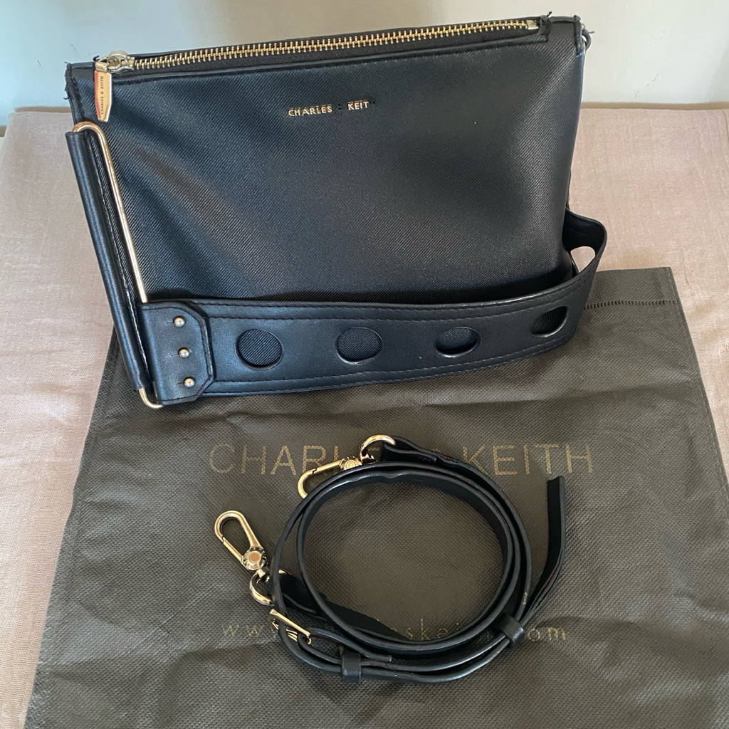 Tas Charles and Keith Handle Shoulder Bag / Tas Charles & Keith Preloved Original / Tas CK C&k