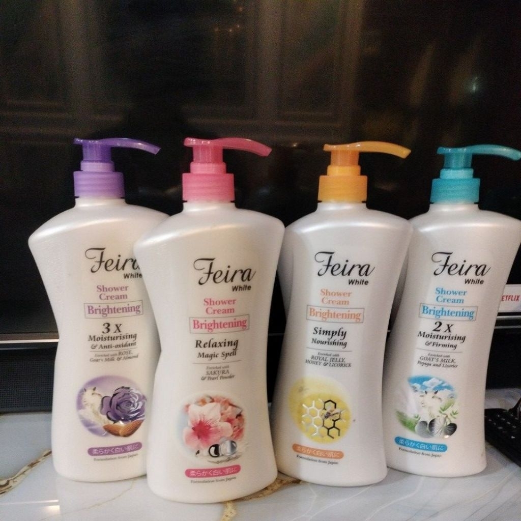 feira white shower cream brightening 1000ml / 800ml