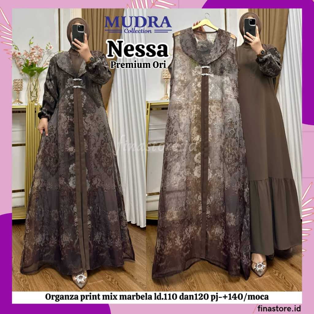 Gamis Mudra Collection / Gamis Terbaru / Gamis Wanita / Gamis Premium / Gamis Pesta / One Set / Sete