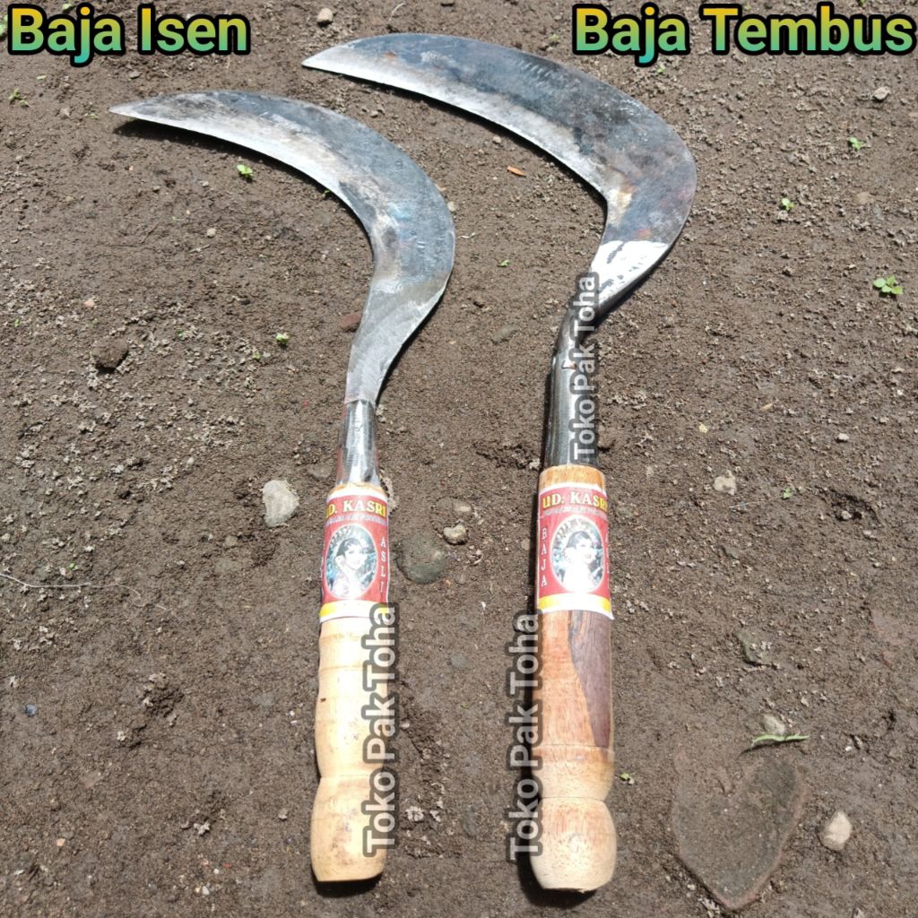 Arit Rumput Cap Mripat Kasri Besar / Arit Rumput Baja Isen Baja Tembus / Arit Rumput Sepuhan Tua