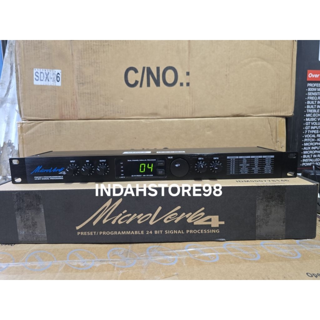 Effect Vocal Microverb Made in Taiwan Bahan Full Besi Effect Vocal  Microverb4 Madein Taiwan