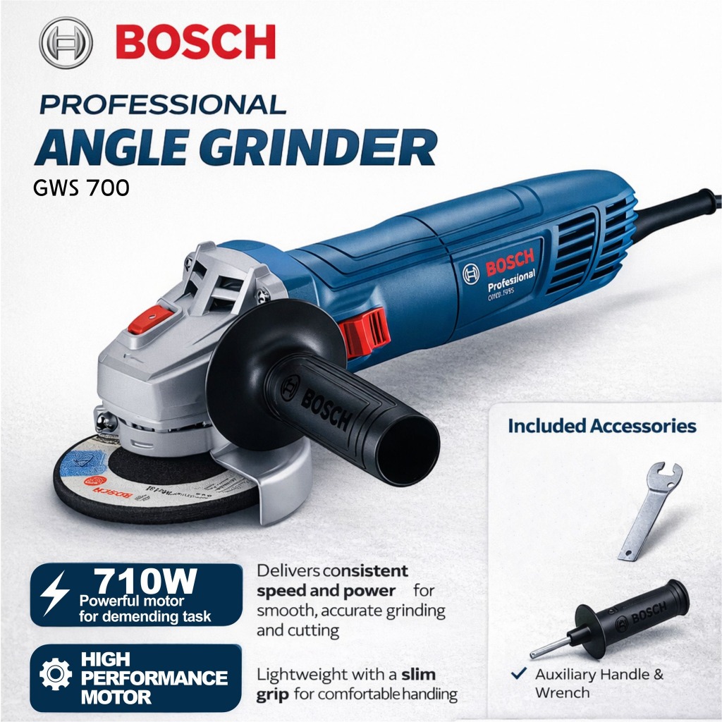 Bosch - Mesin Gerinda Listrik/Angle Grinder 4inch GWS700 (Original)