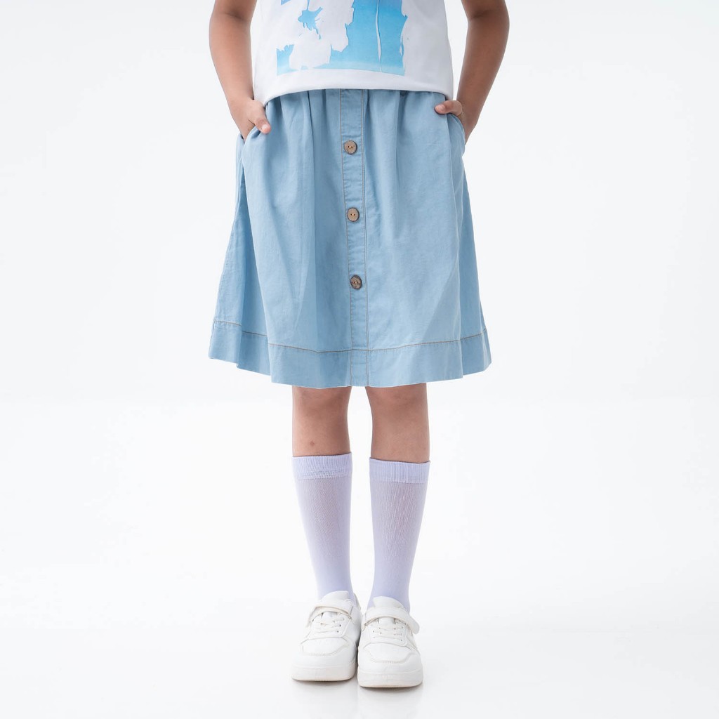 Bawahan Rok Jeans A-Line Anak Perempuan Remaja Tanggung 6 8 10 12 14 tahun
