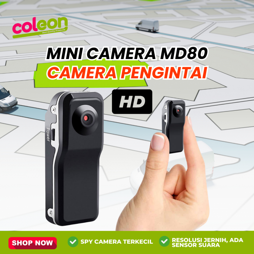 Kamera Mini MD80 Spy Kamera Pengintai Digital - Video Foto Voice Recorder Thumb Action - Mini DV DVR